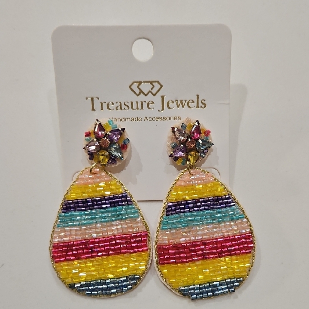 Treasure Jewels Multicolor Beaded Earrings